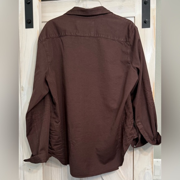 Like new Frank and Eileen-Eileen Denim Irish coffee button up top Large - Picture 4 of 8